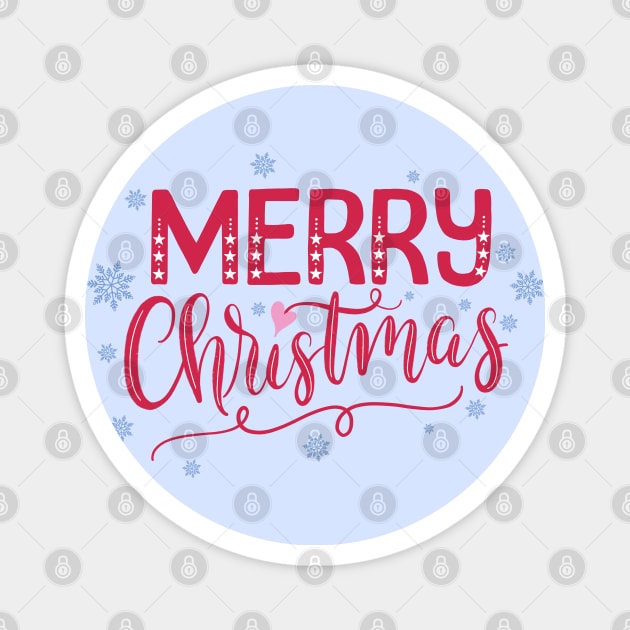 Merry Christmas Hand Lettering Magnet by CalliLetters